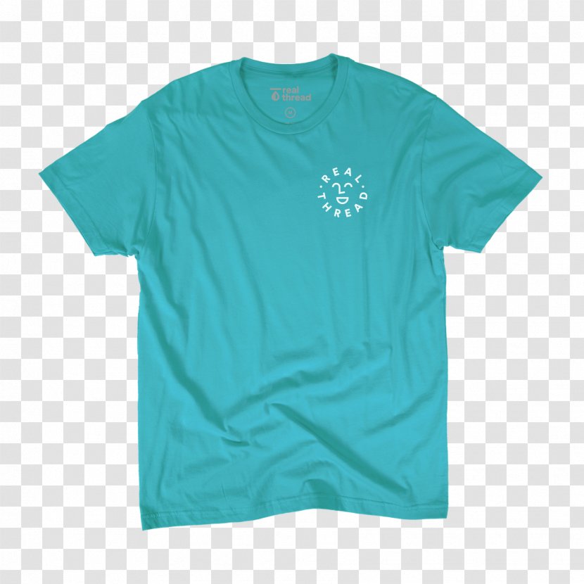 Printed T-shirt Hoodie Clothing - Aqua - Creative Holiday Mockup Transparent PNG