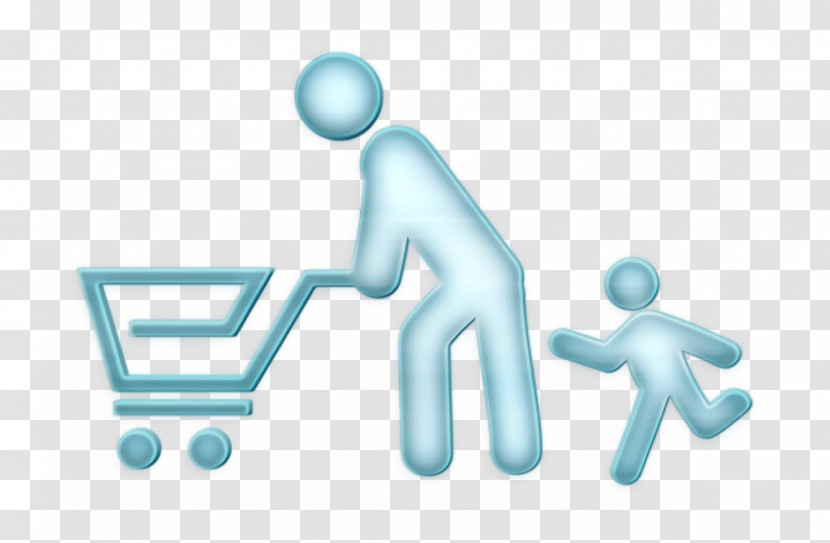 People Icon Humans 2 Icon Father And Son Shopping Icon Transparent PNG