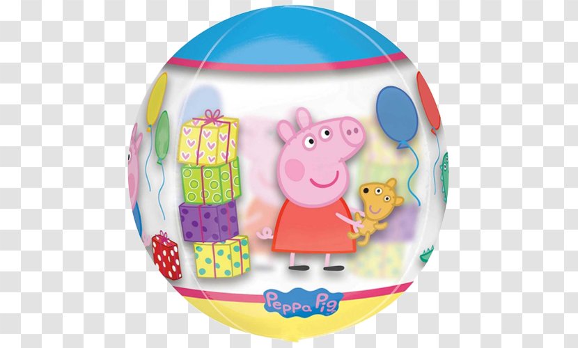 Balloon George Pig Party Birthday Piñata Transparent PNG