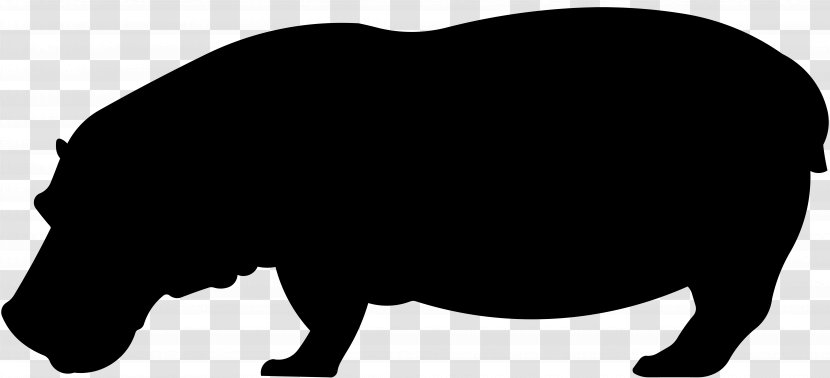 Silhouette Pig Hippopotamus Clip Art - Drawing Transparent PNG
