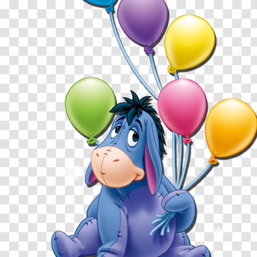 Eeyores Birthday Party Minnie Mouse Winnie The Pooh - Vertebrate - Holding Balloons Pony Transparent PNG