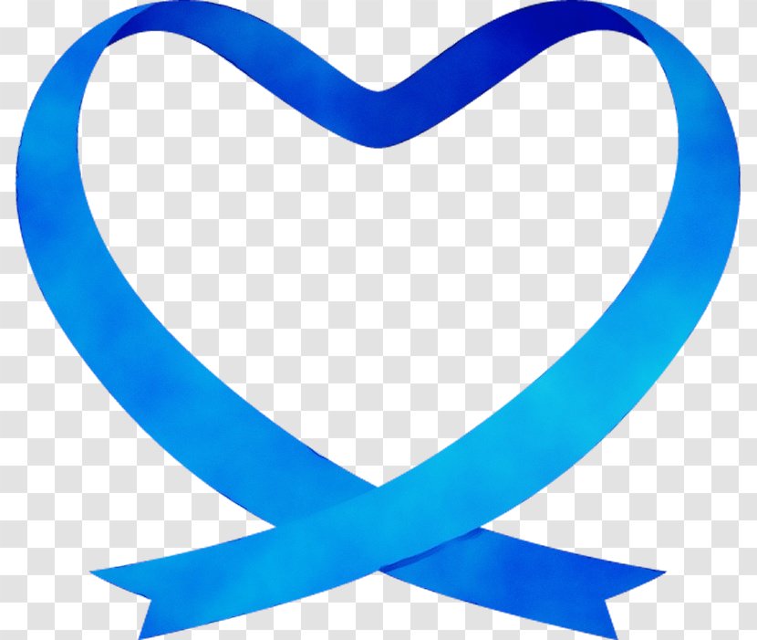 Blue Clip Art Electric Heart Symbol - Watercolor Transparent PNG