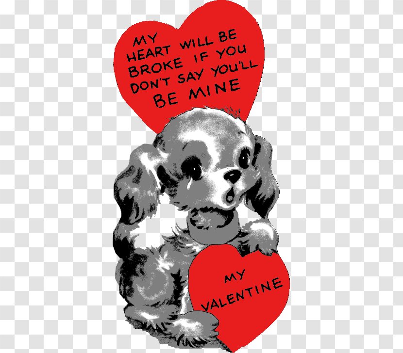 Puppy Valentine's Day Love Greeting & Note Cards - Dog Like Mammal - Equalizer Transparent PNG