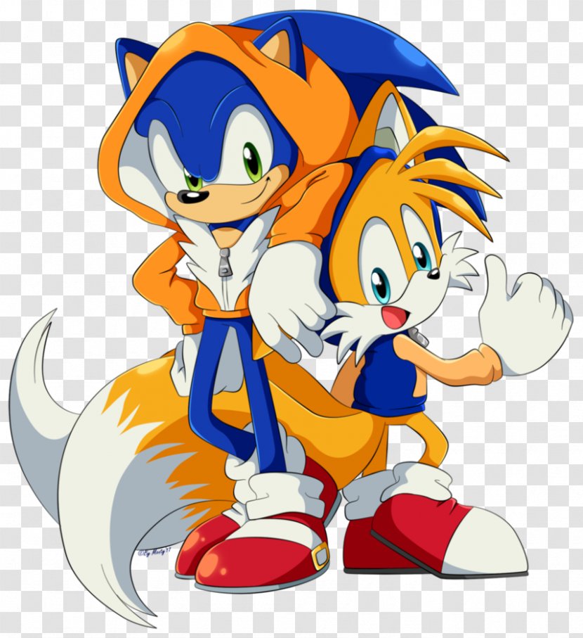 Sonic Chaos Tails The Hedgehog 2 Mario & At Olympic Games - Watercolor - Comic Vector Transparent PNG