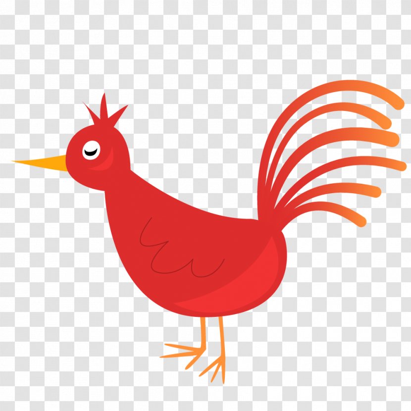 Bird Illustrations Vector Graphics Clip Art Euclidean - Galliformes - Red Animals Transparent PNG