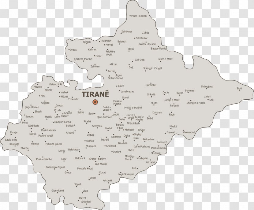 Kamëz Administrative Units Of Tirana Bashkia Municipality Spatharë - Map Transparent PNG