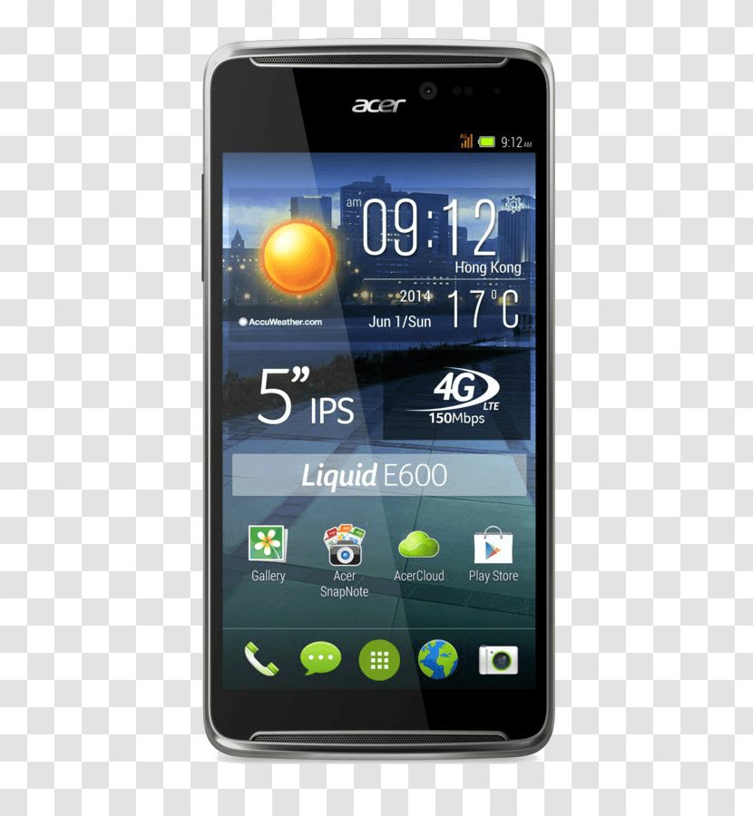 Acer Liquid A1 Z630 E700/E39 16GB Titan Black Single SIM Factory Unlocked Cell Phone Smartphone - Multimedia - Green Transparent PNG