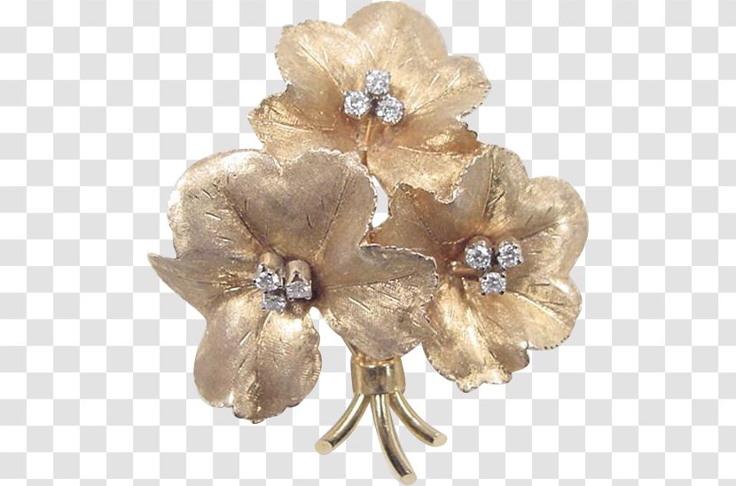 Brooch Gold Pin Jewellery Cut Flowers Transparent PNG