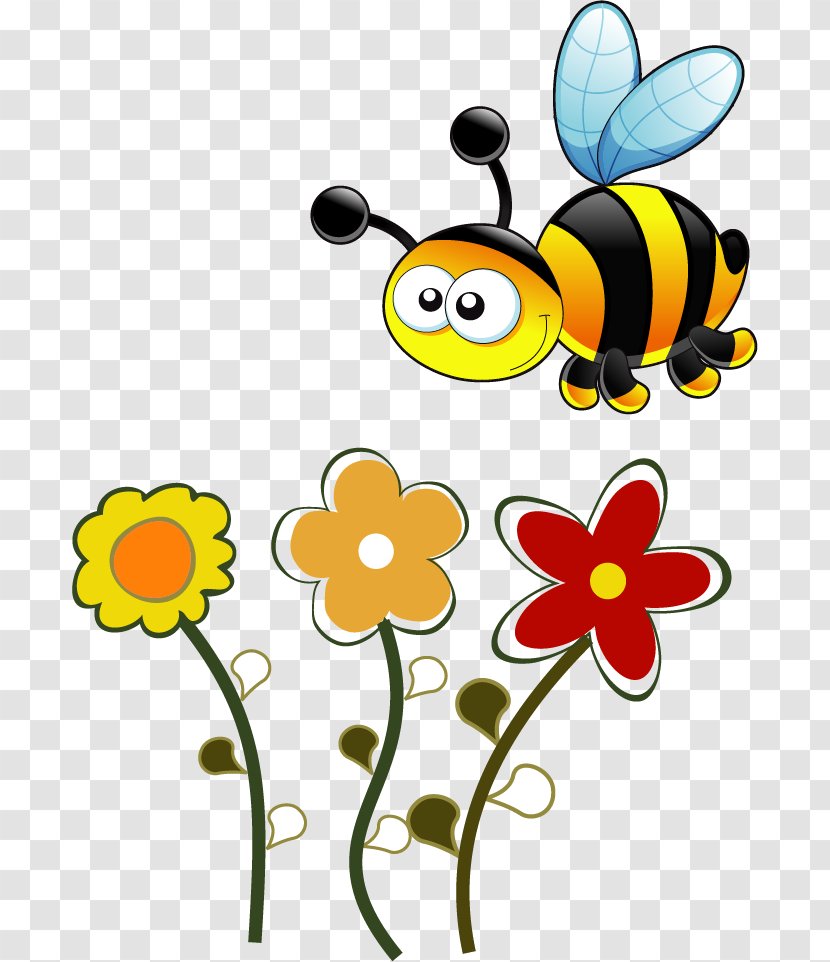 Honey Bee Concept Education Child - Insect - Vector Cartoon Transparent PNG
