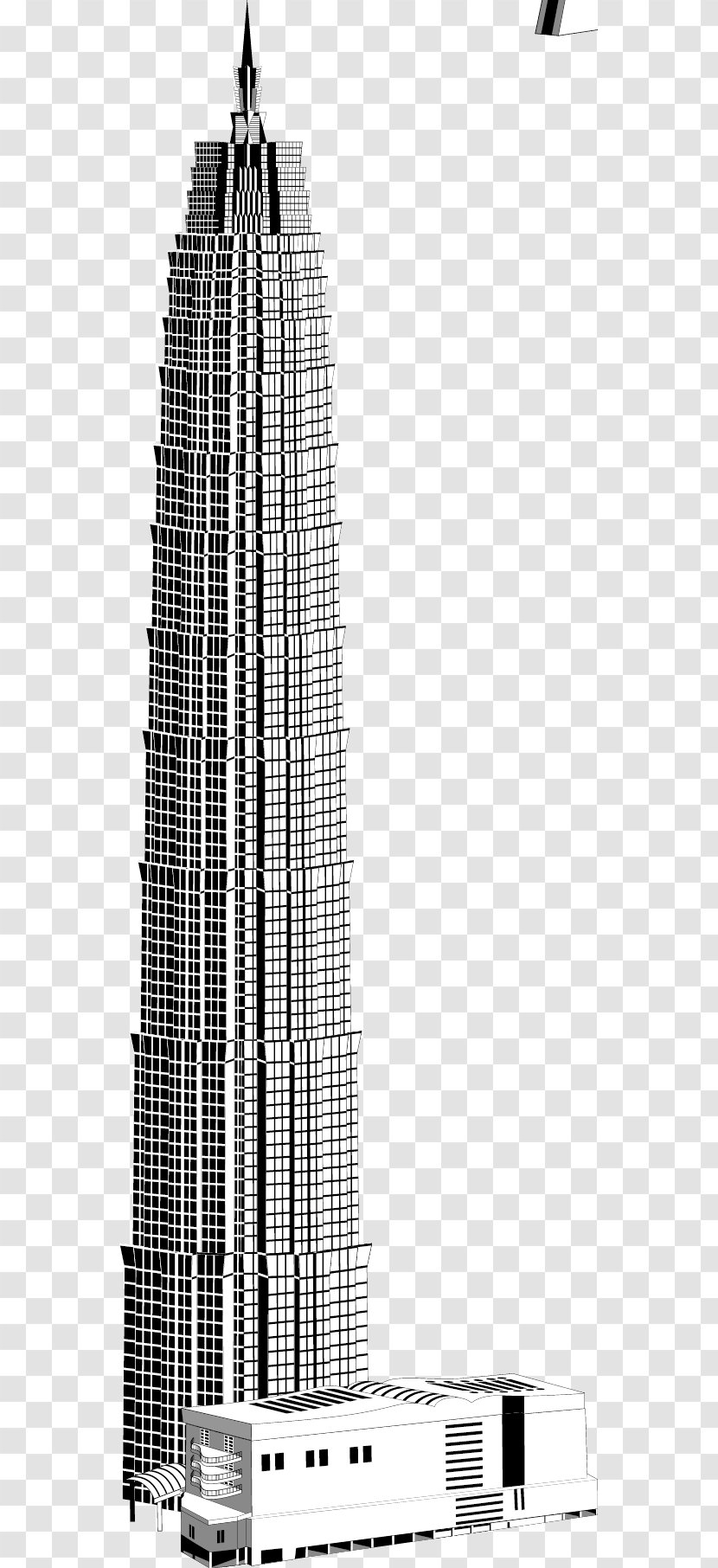 Jin Mao Tower Shanghai World Financial Center HSBC Building, The Bund U4e2du56fdu7b2cu4e00u9ad8u697c Architecture - Elevation - Vector Building Transparent PNG