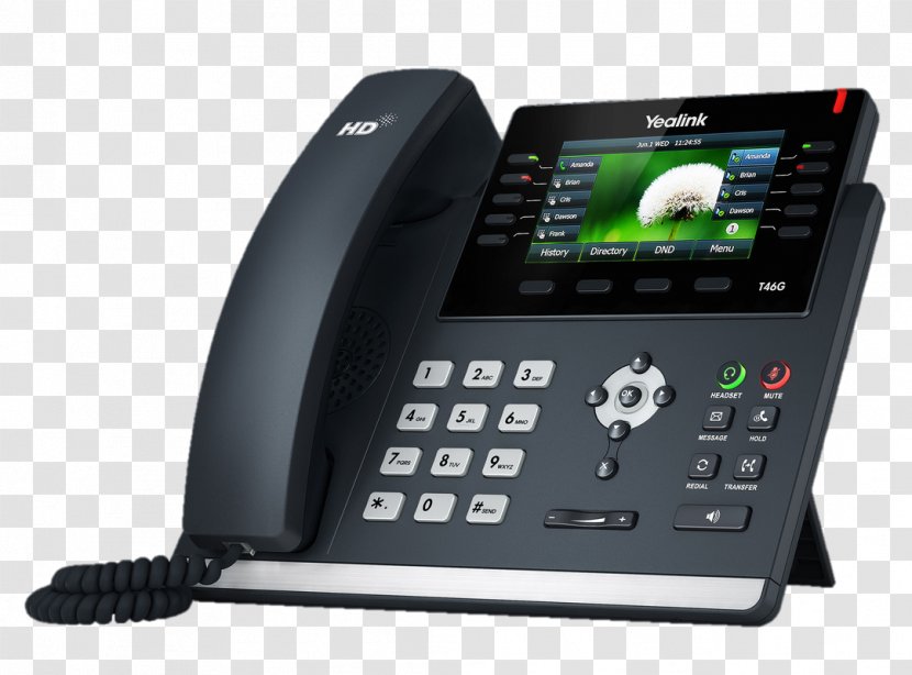 Yealink SIP-T46S Session Initiation Protocol VoIP Phone SIP-T23G Telephone - Multimedia Transparent PNG