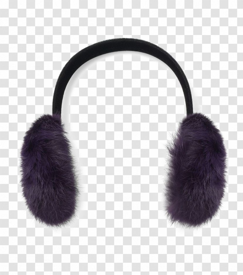 Surell Rabbit Fur Earmuffs Hand Muffs Clothing - Cartoon - Ear Transparent PNG