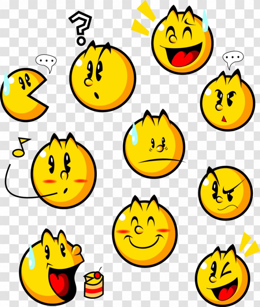 Ms. Pac-Man Smiley Video Game Clip Art - Yellow - Ghosts And Monsters Transparent PNG
