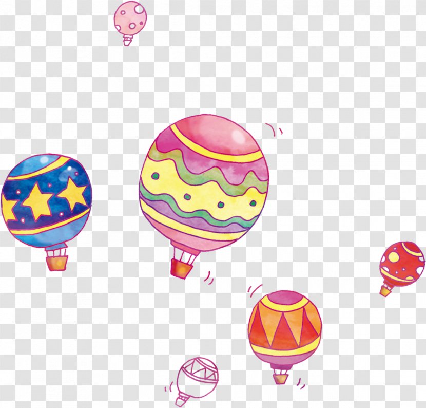 Cartoon Balloon - Watercolor Painting - Hot Air Transparent PNG