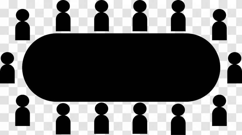 Clip Art - Monochrome - People Meetings Transparent PNG