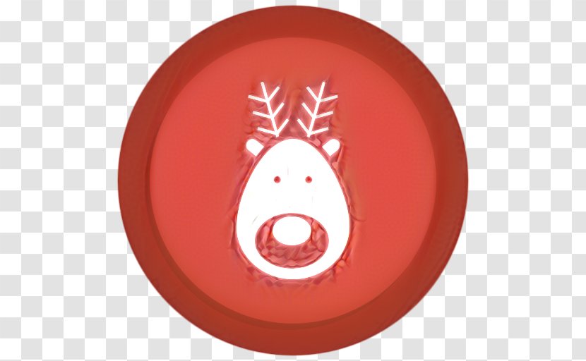 Red Christmas Ornament - Deer - Plate Transparent PNG