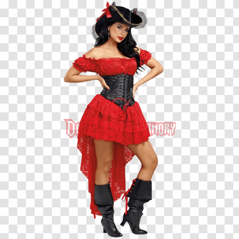 Costume Design Corset Clothing Dress - Heart - Pirate Woman Transparent PNG