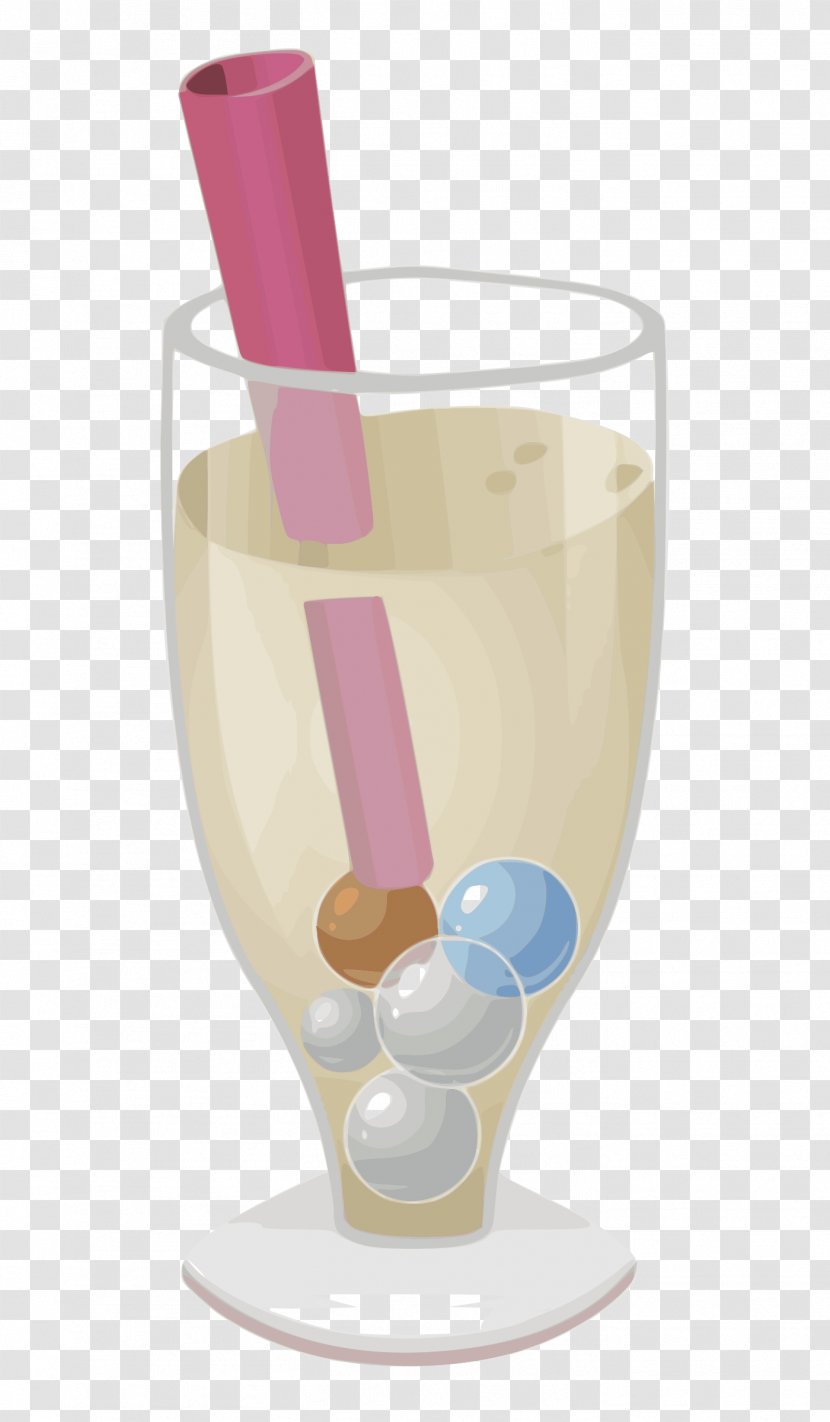 Bubble Tea Milk Drink Champagne - Glass Transparent PNG