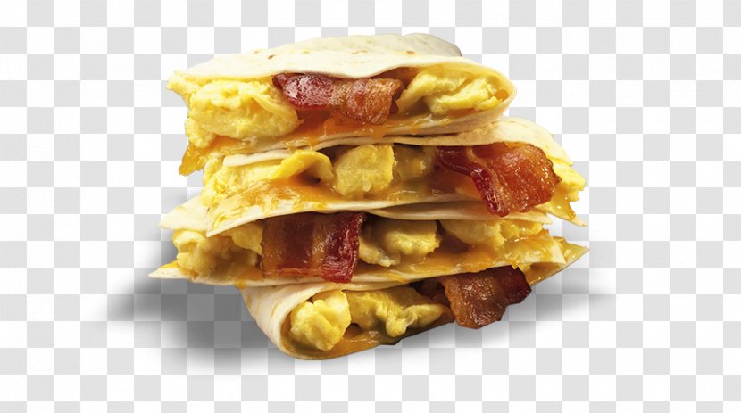 Breakfast Sandwich Taco Salad Quesadilla - Bacon And Eggs Transparent PNG