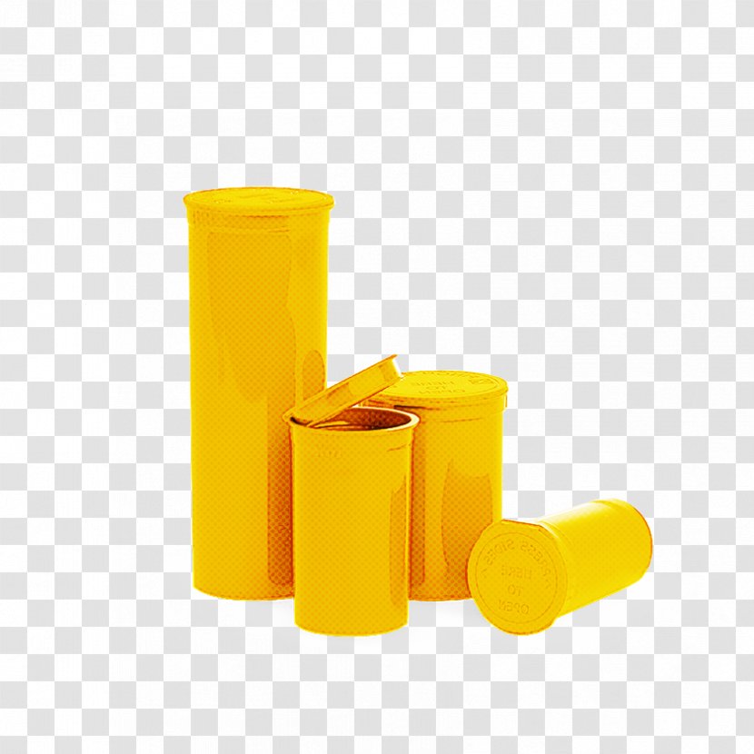 Yellow Cylinder Plastic Transparent PNG