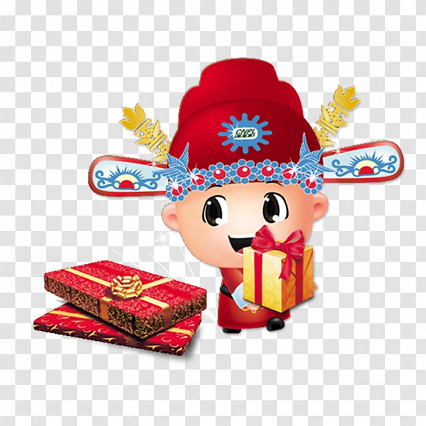 Caishen Cartoon Chinese New Year Illustration - Comics - Big Eyes Cute Fortuna Transparent PNG