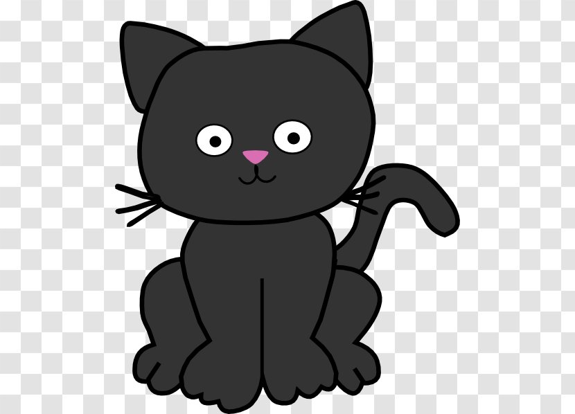 Black Cat Kitten Clip Art - Cliparts Transparent PNG