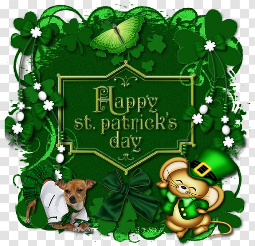 Saint Patrick's Day Dog Christmas Ornament Party - Fictional Character Transparent PNG