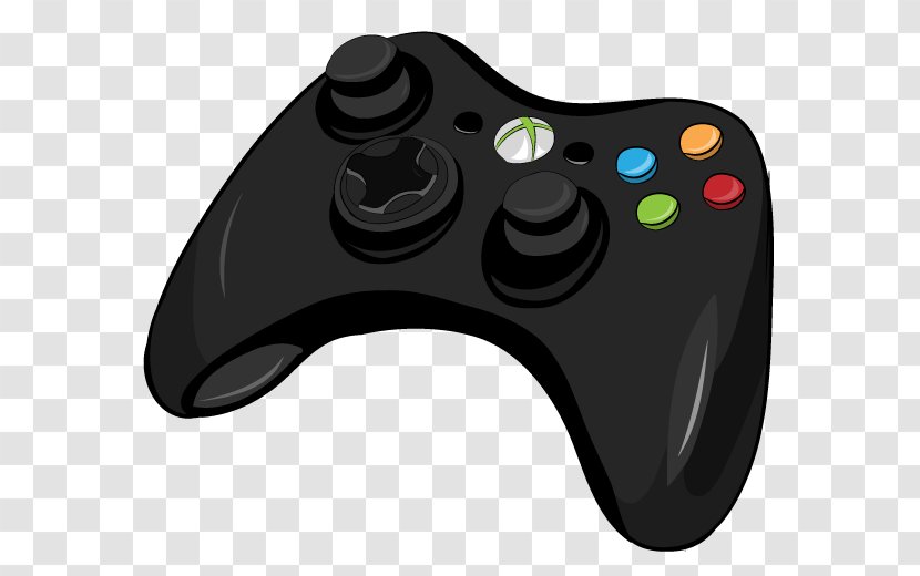 Xbox 360 Controller Black Joystick Game Controllers - Playstation Accessory Transparent PNG