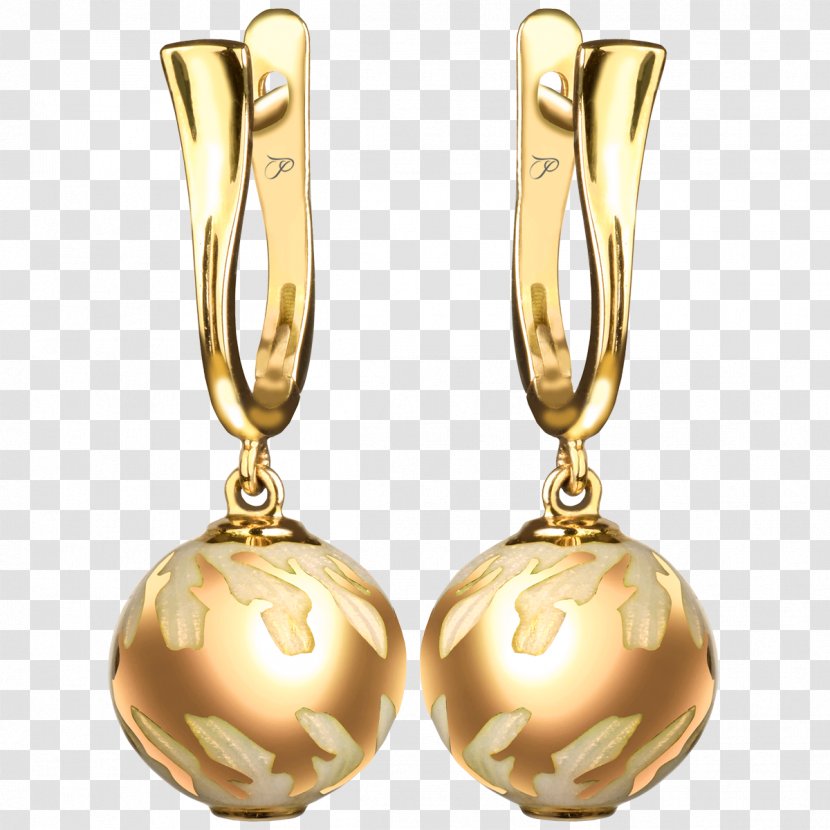 Pearl Earring Body Jewellery Locket Amber - Gold Earrings Transparent PNG