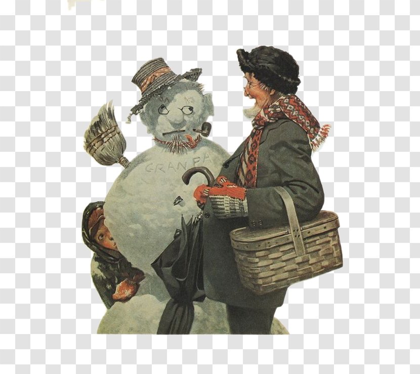Norman Rockwell Paintings Saturday Evening Post Snowman Artist - Met Transparent PNG