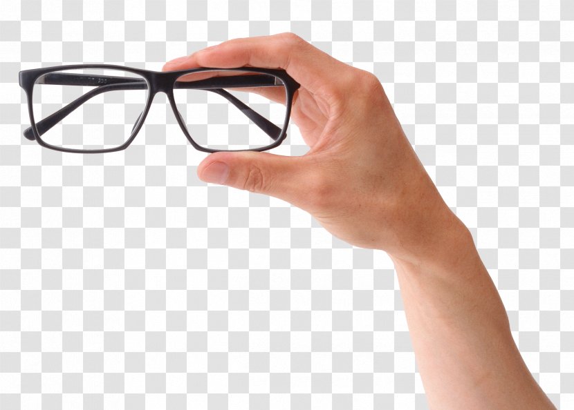 Glasses Hand Eye Near-sightedness Presbyopia - Thumb - Sunglass Transparent PNG
