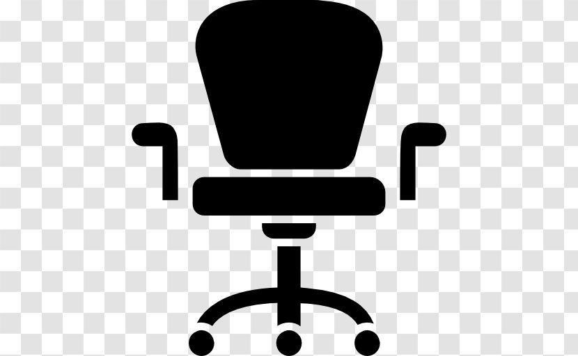 Table Office & Desk Chairs Furniture - Black And White - Armchair Vector Transparent PNG