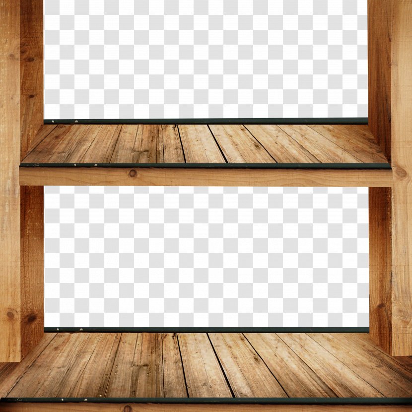 Floor Wood Cabinetry - Shelf - Solid Frame Transparent PNG