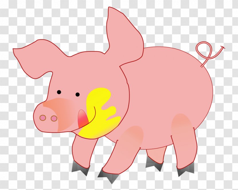 Domestic Pig Clip Art - Happy Transparent PNG