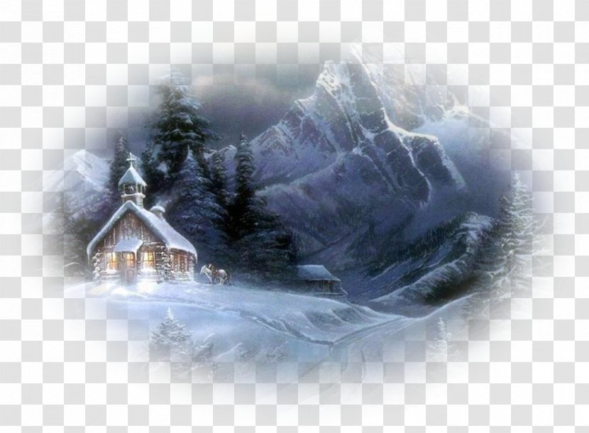 Christmas Gfycat Desktop Wallpaper Santa Claus - Mountain Transparent PNG