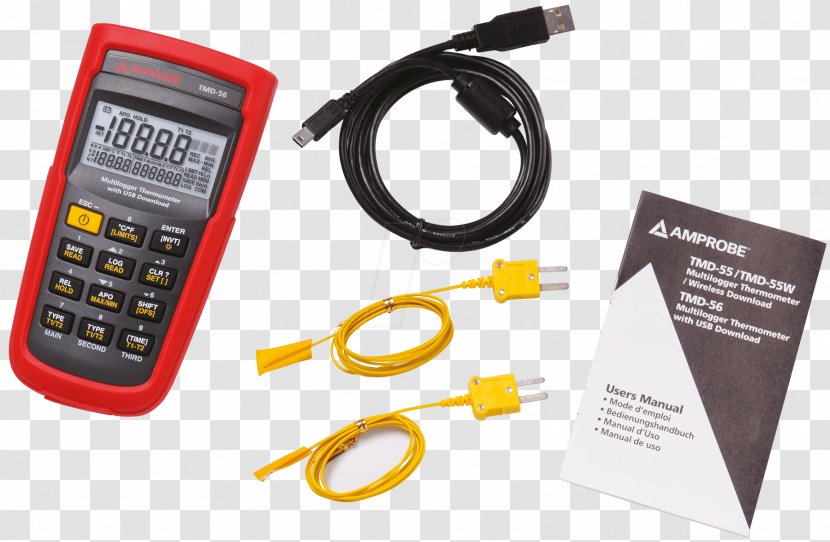 Thermometer Termómetro Digital Thermocouple BEHA-AMPROBE GmbH Electronics - Usb - Data Transparent PNG