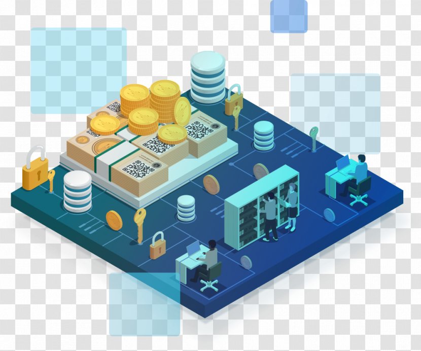 Engineering Cartoon - Blockchain - Diagram Electronic Component Transparent PNG