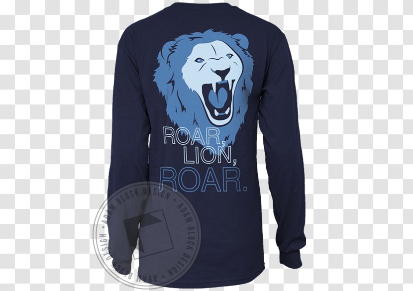 Long-sleeved T-shirt Bluza Character - Electric Blue - Lions Roar Transparent PNG
