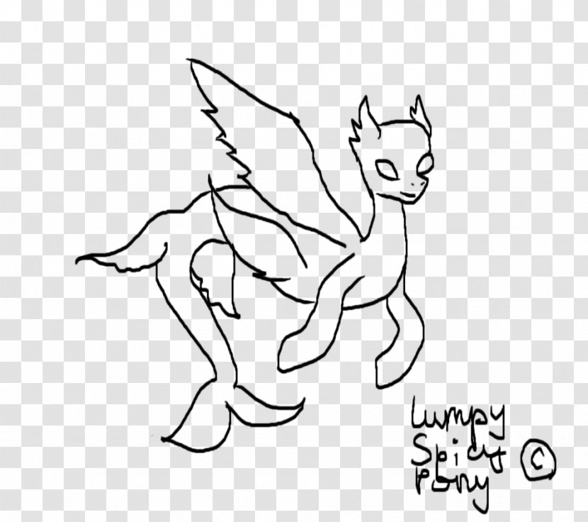 Line Art Pony Drawing Digital - Silhouette - Painting Transparent PNG