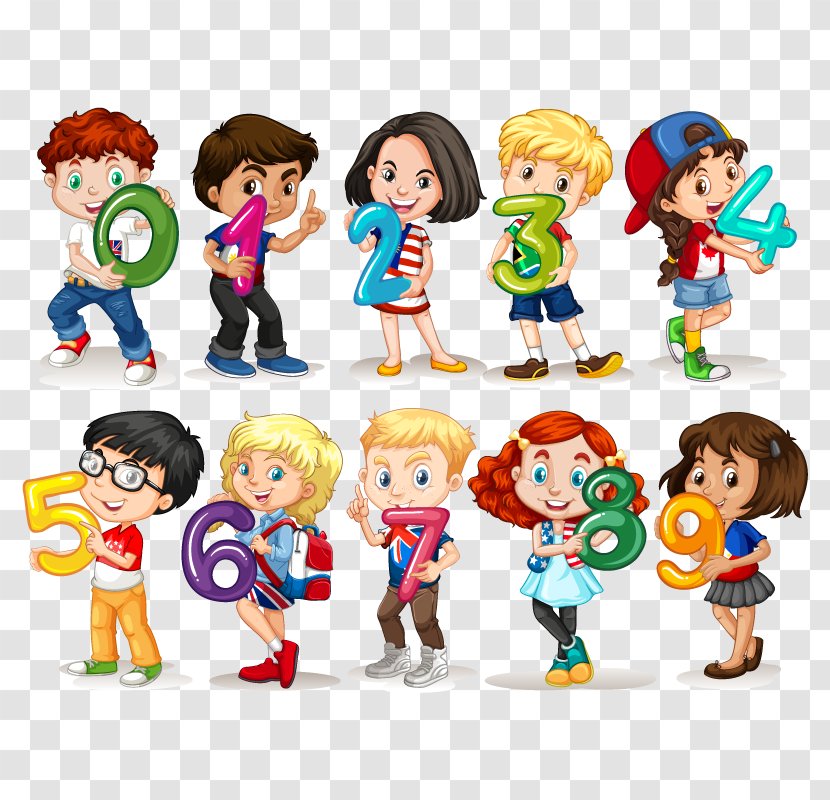 Child Number Stock Photography Illustration - Product - Vector Of Children Transparent PNG