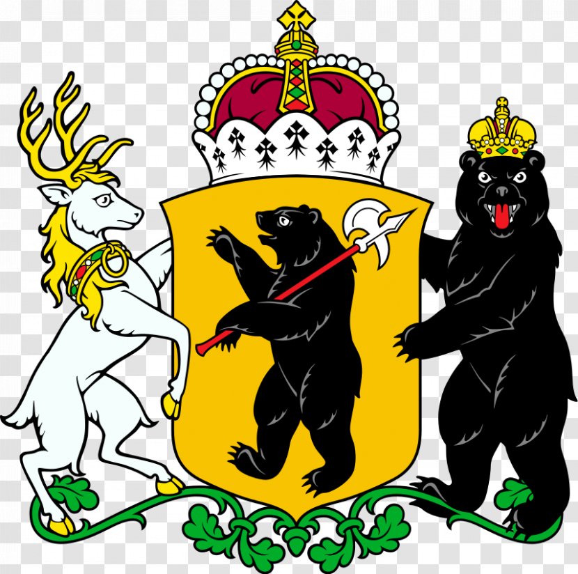 Rybinsk Oblasts Of Russia Tutayev Kostroma Coat Arms - Yellow - Yaroslavl Oblast Transparent PNG