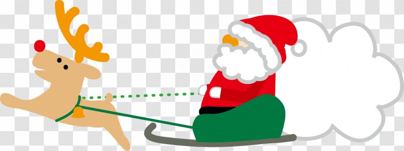 Santa Claus Christmas Day Illustration Reindeer Tree - Deer Transparent PNG