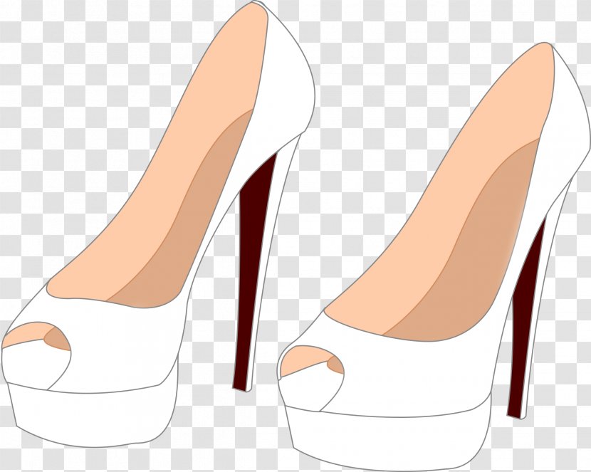 High-heeled Shoe Stiletto Heel Platform - Watercolor Transparent PNG
