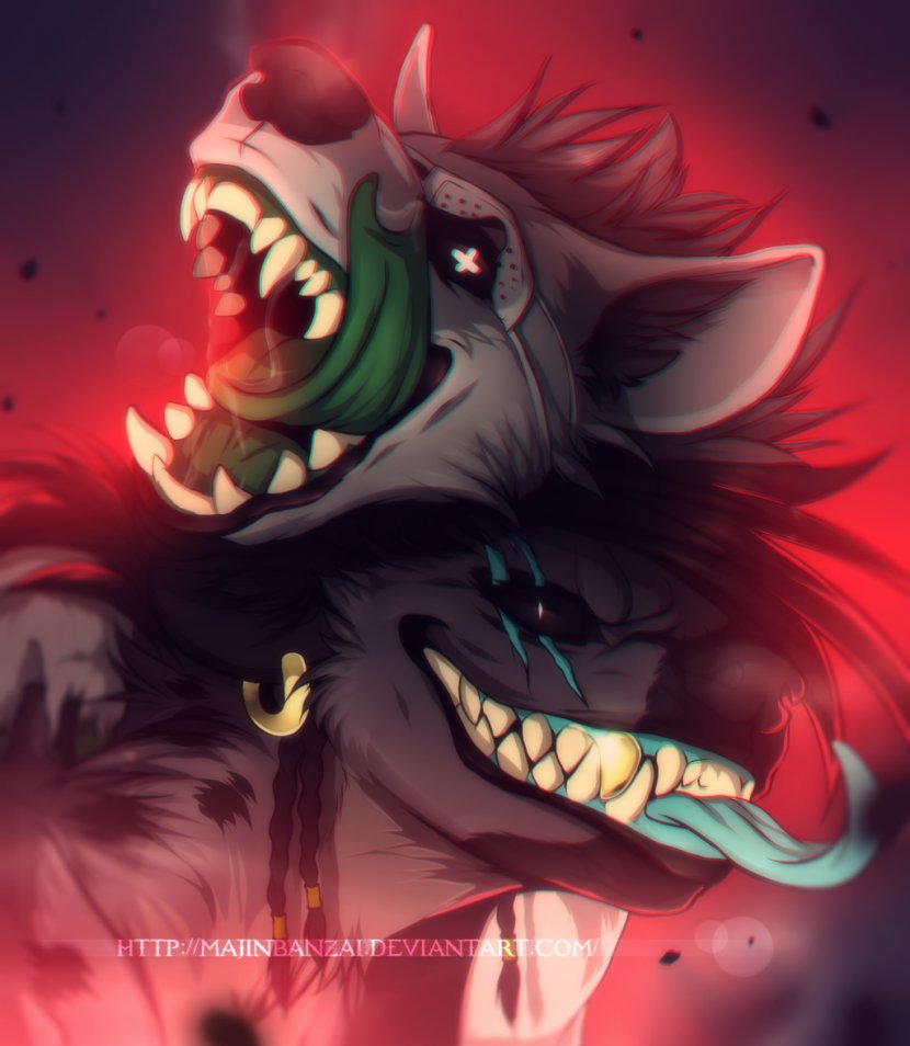 World Of Warcraft Striped Hyena Furry Fandom Art - Frame Transparent PNG
