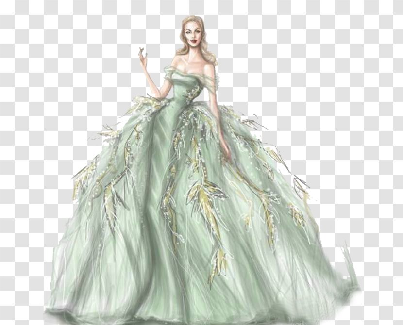Fashion Sketchbook Drawing Illustration - Dress - Wedding Transparent PNG