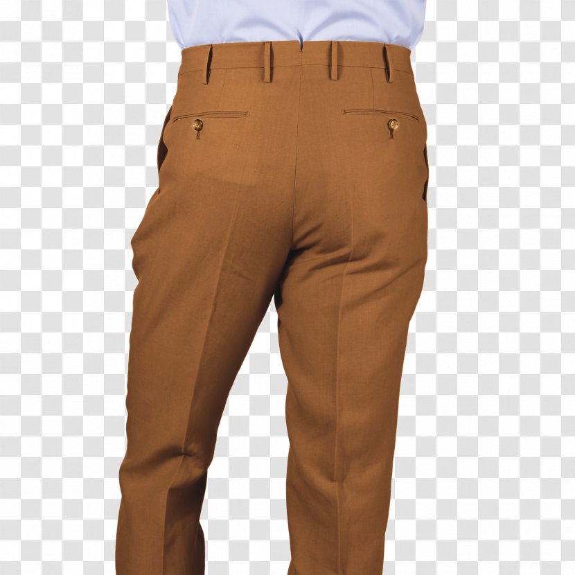 Pants Linen Pleat Jeans Khaki - Flexibility - Brown Cloth Transparent PNG