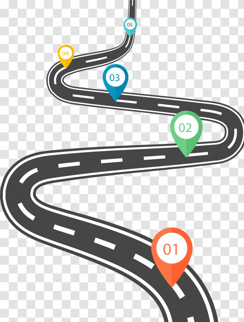 Road Clip Art - Bicycle Part - Technology Roadmap Transparent PNG