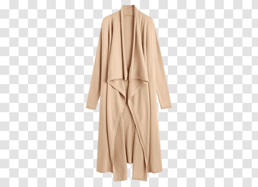 Cardigan Coat Sleeve Sweater Clothing - Tie Top Linen Curtains Transparent PNG