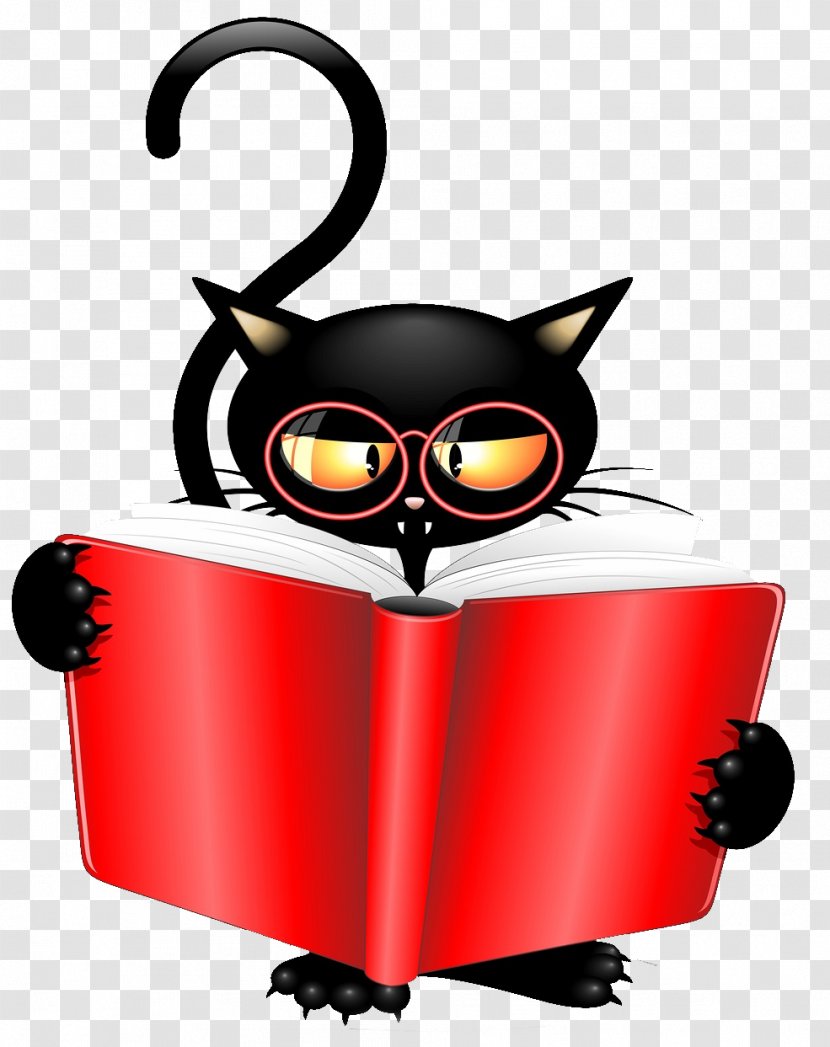 Black Cat Kitten Cuteness Gobbolino, The Witchs - Glasses - Witch Transparent PNG