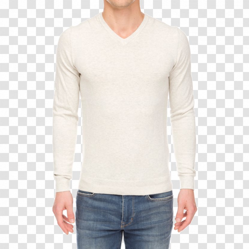 Long-sleeved T-shirt Sweater - Long Sleeved T Shirt - Offwhite Transparent PNG